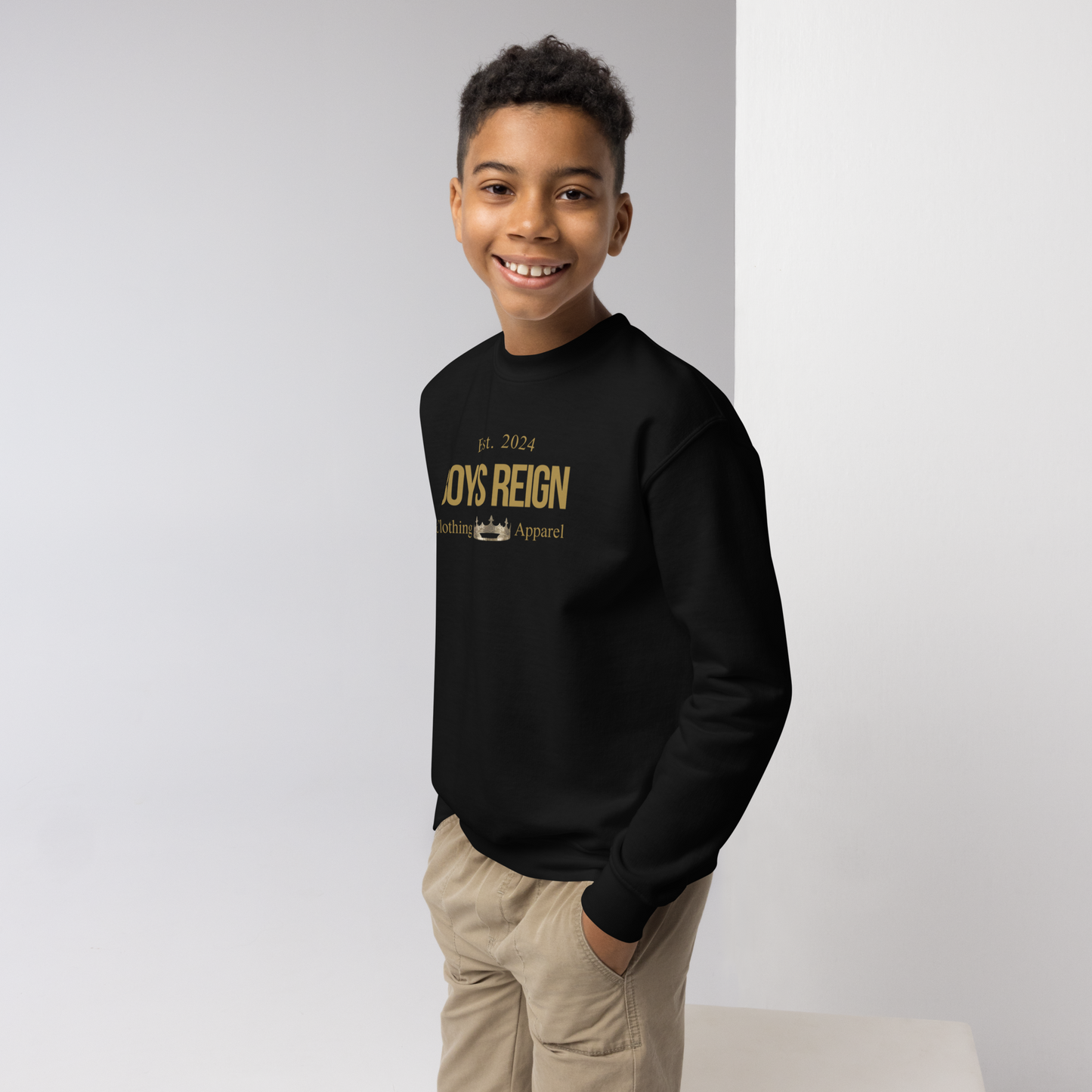 Boys Reign Classic Gold Crewneck Sweatshirt - Boys Reign