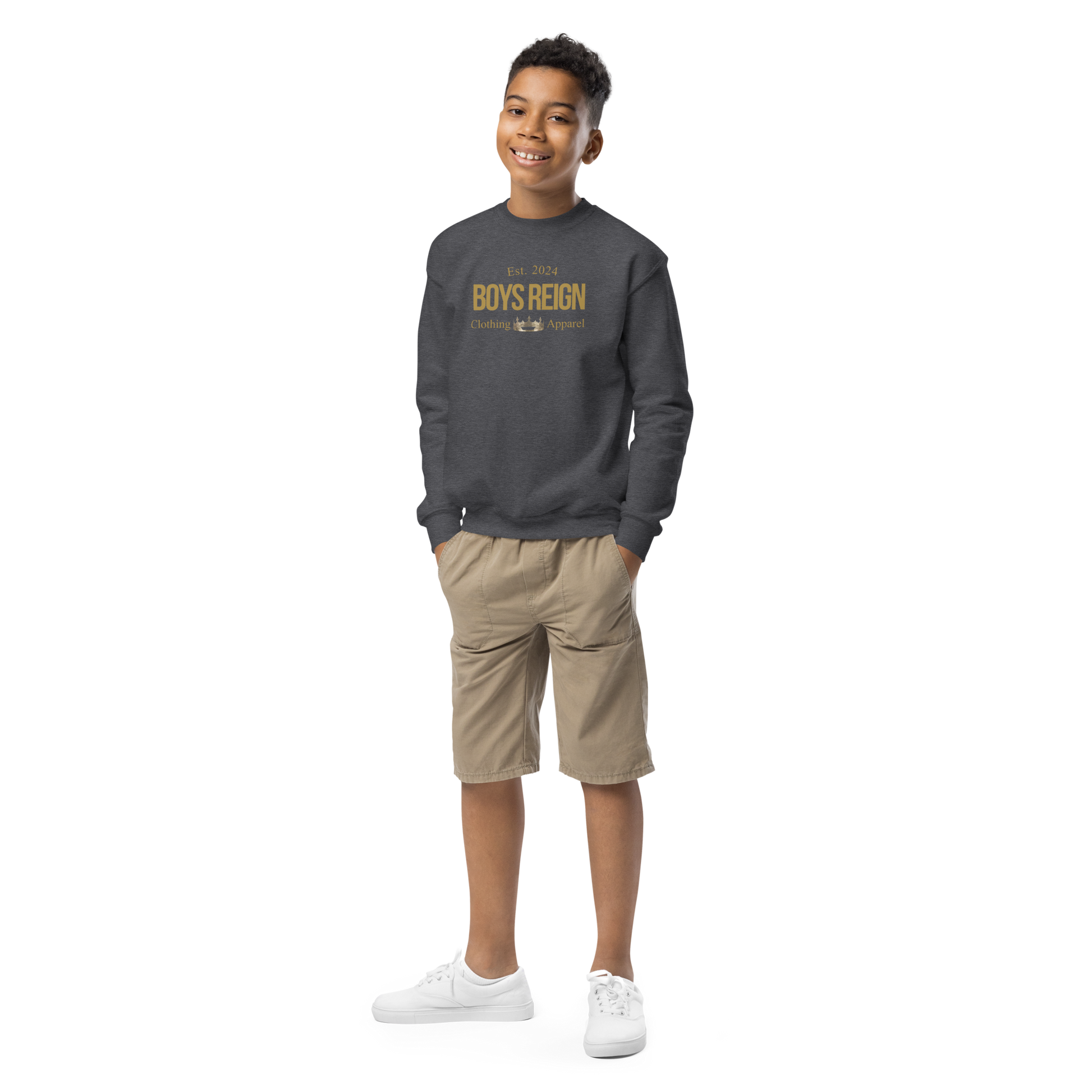 Boys Reign Classic Gold Crewneck Sweatshirt - Boys Reign