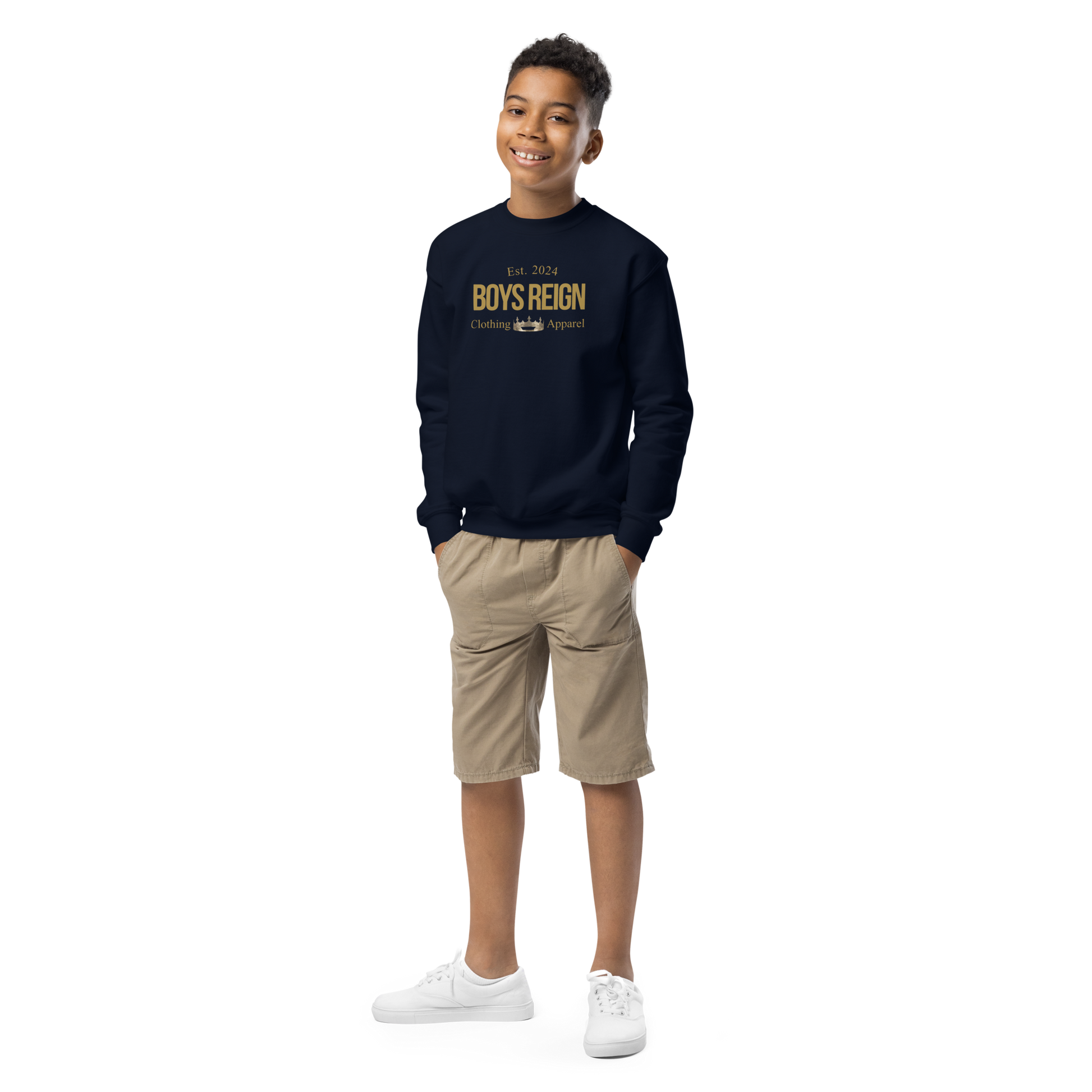 Boys Reign Classic Gold Crewneck Sweatshirt - Boys Reign