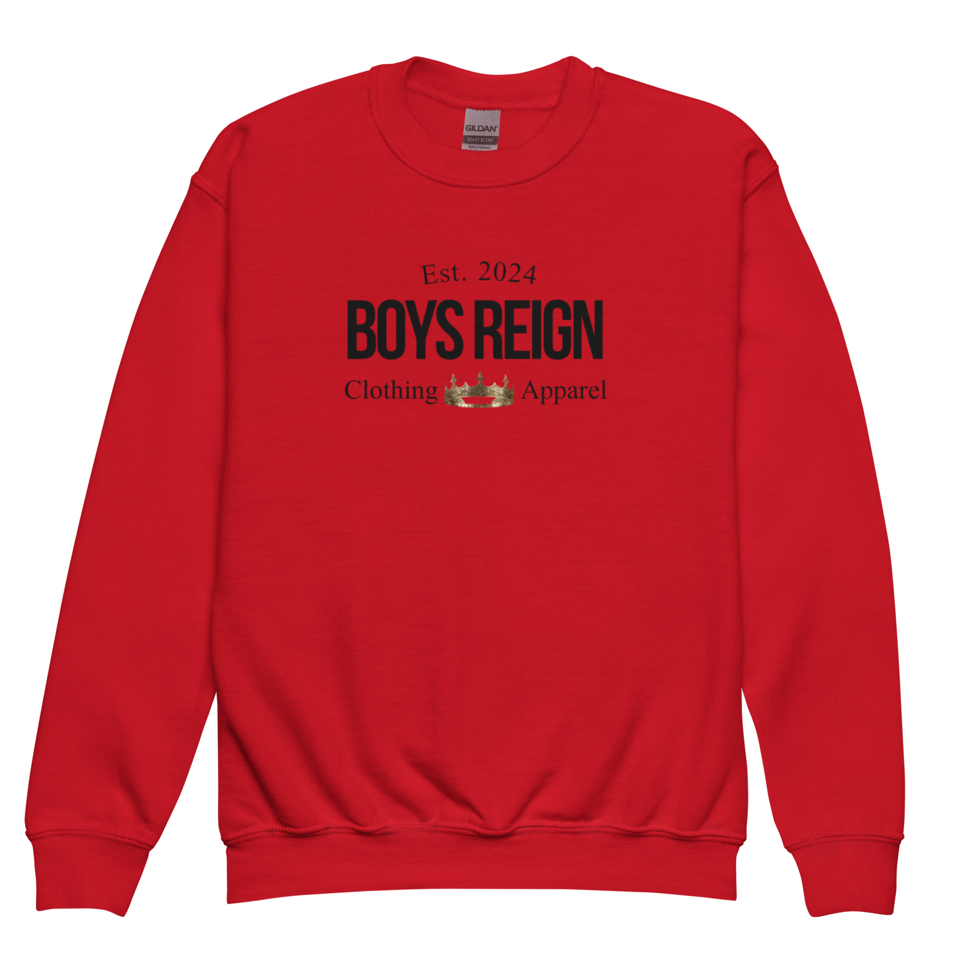 Boys Reign Classic Black Crewneck Sweatshirt - Boys Reign
