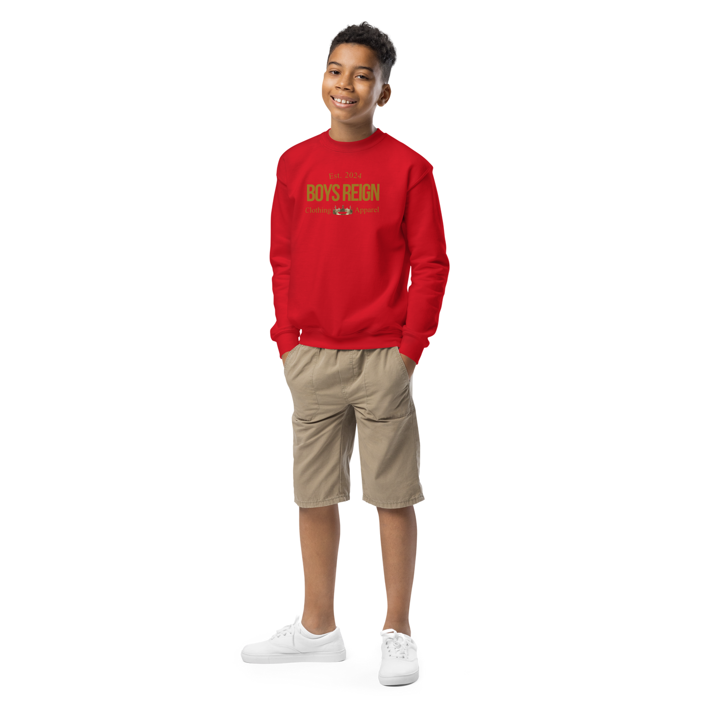 Boys Reign Classic Gold Crewneck Sweatshirt - Boys Reign