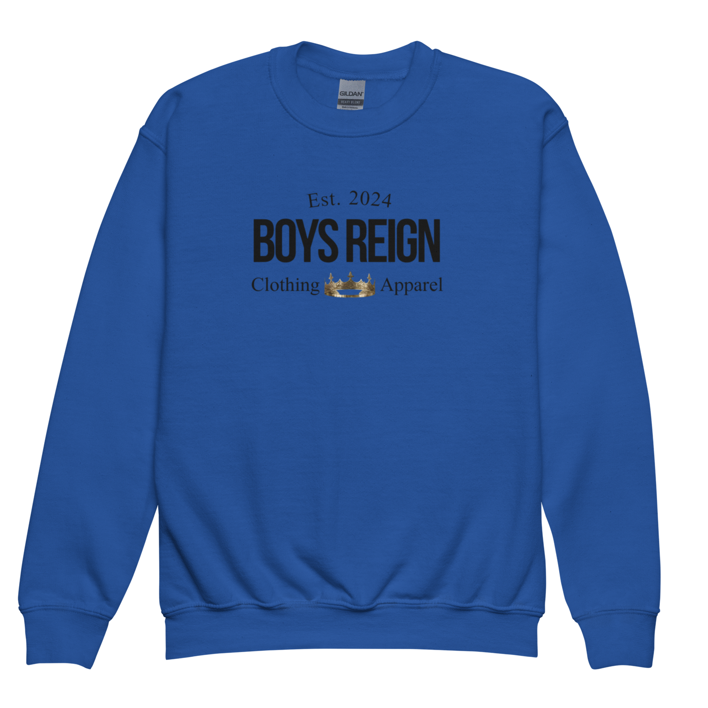 Boys Reign Classic Black Crewneck Sweatshirt - Boys Reign