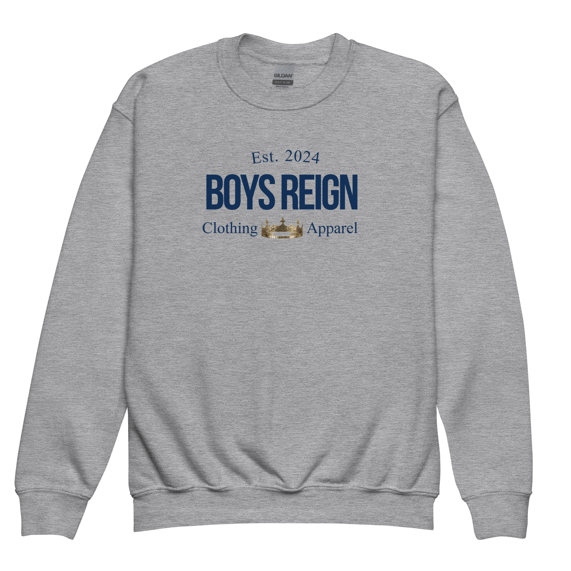 Boys Reign Classic Blue Crewneck Sweatshirt - Boys Reign