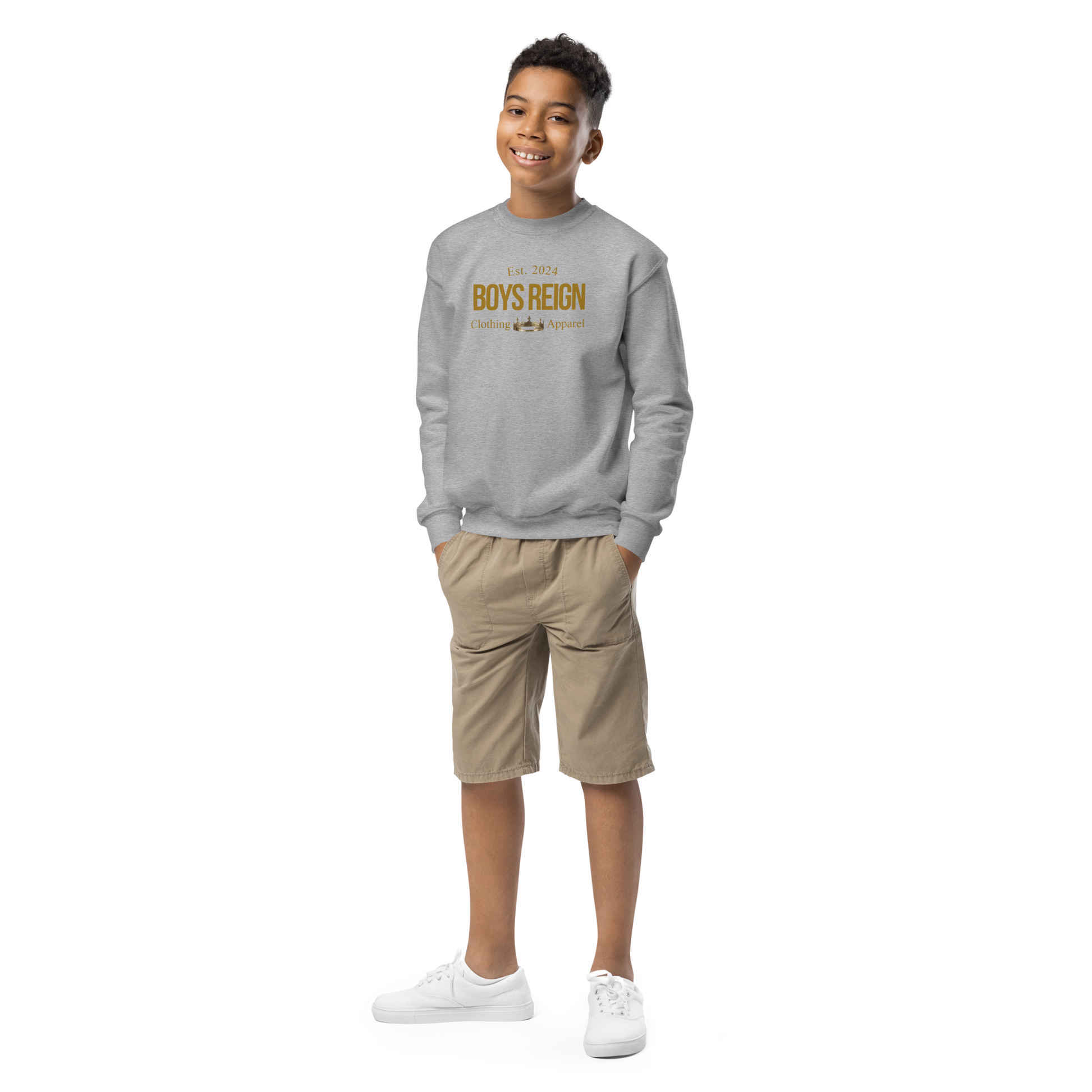 Boys Reign Classic Gold Crewneck Sweatshirt - Boys Reign