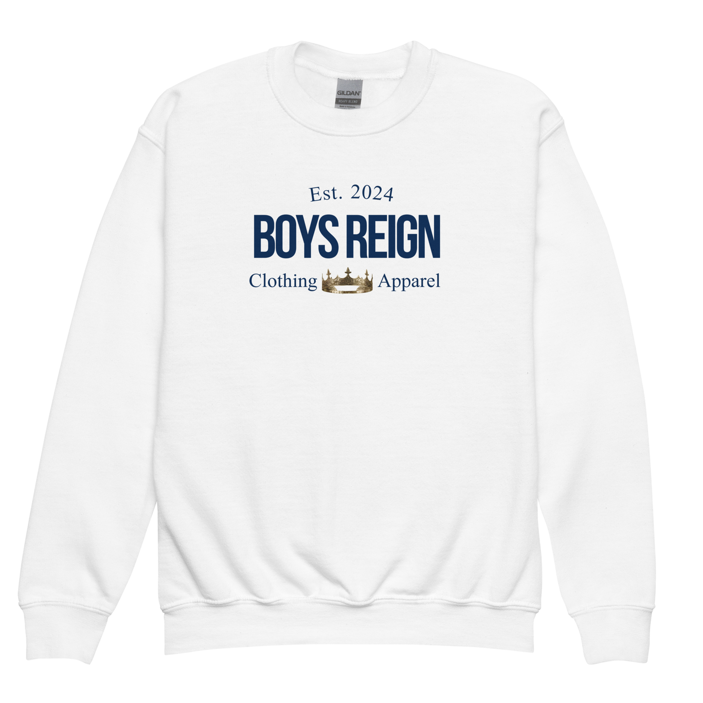 Boys Reign Classic Blue Crewneck Sweatshirt - Boys Reign